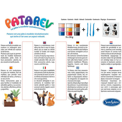 Pasta para Modelar Kit Los Gatos - Patarev Secado al Aire