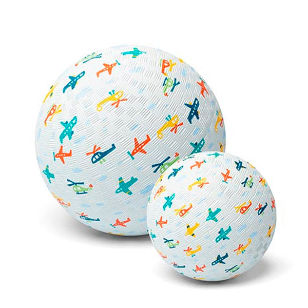 Pelota Caucho Natural Aviones Little L 18 Cm