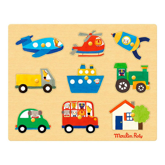 Puzzle Transportes Encajable Moulin Roty