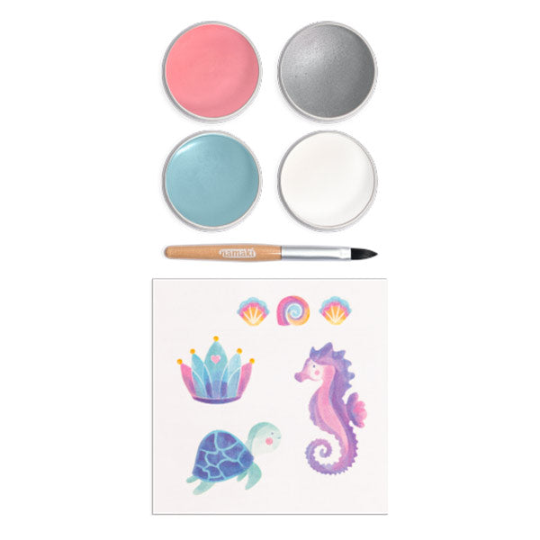 Kit 4 Colores Pintura De Cara Sirenas Bio Cosmetic Namaki