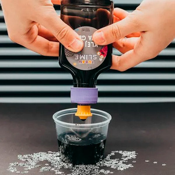 Crear Slime Galaxy Negro Brillante XL Tuban