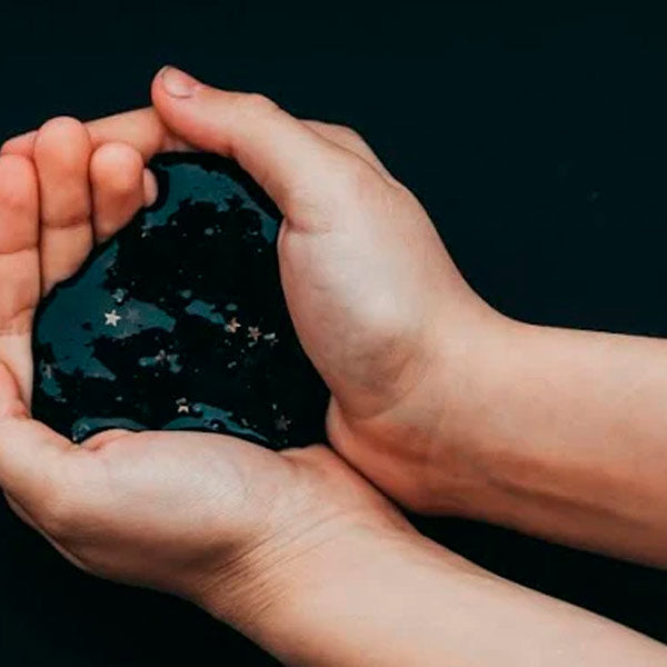Crear Slime Galaxy Negro Brillante XL Tuban