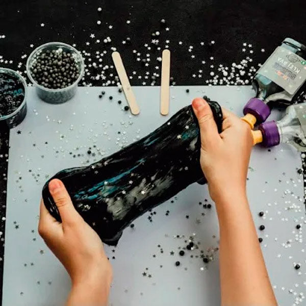 Crear Slime Galaxy Negro Brillante XL Tuban