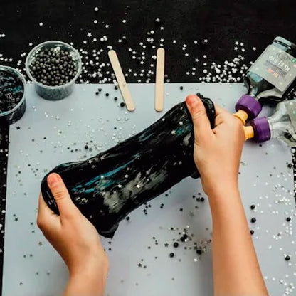 Crear Slime Galaxy Negro Brillante XL Tuban