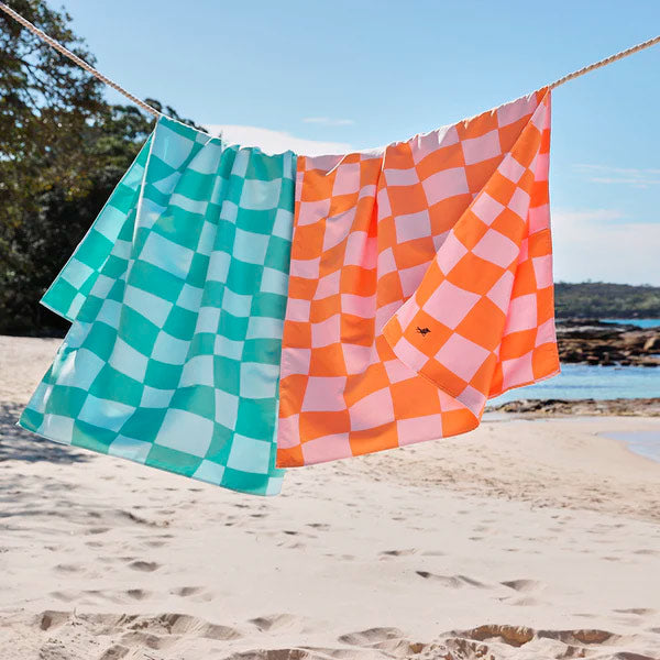 Toalla Dock & Bay Summer Check Naranja L 1,6 X 0,90 m