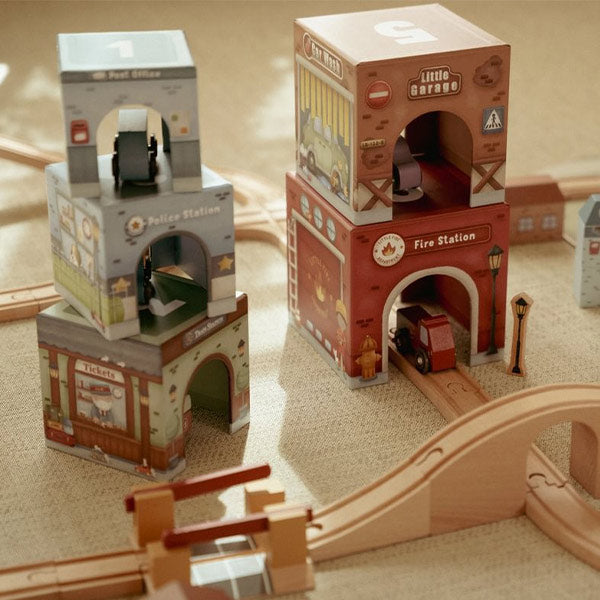 Torre Encajable Ciudad Con Coches Little Dutch