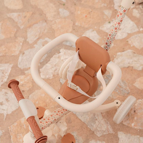 Triciclo Infantil con Barra Little Dutch Blanco Flores