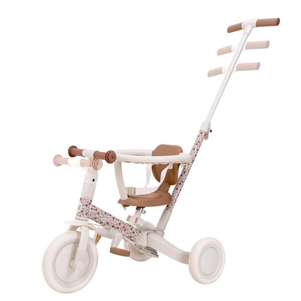 Triciclo Infantil con Barra Little Dutch Blanco Flores