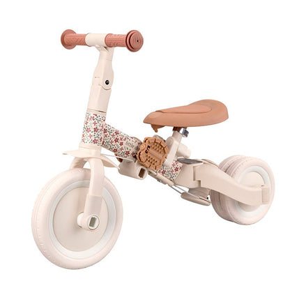 Triciclo Infantil con Barra Little Dutch Blanco Flores