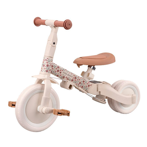 Triciclo Infantil con Barra Little Dutch Blanco Flores