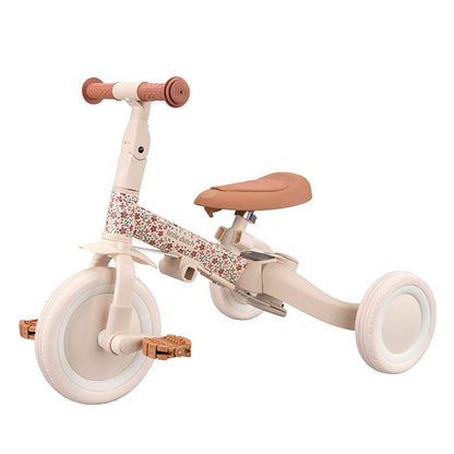 Triciclo Infantil con Barra Little Dutch Blanco Flores