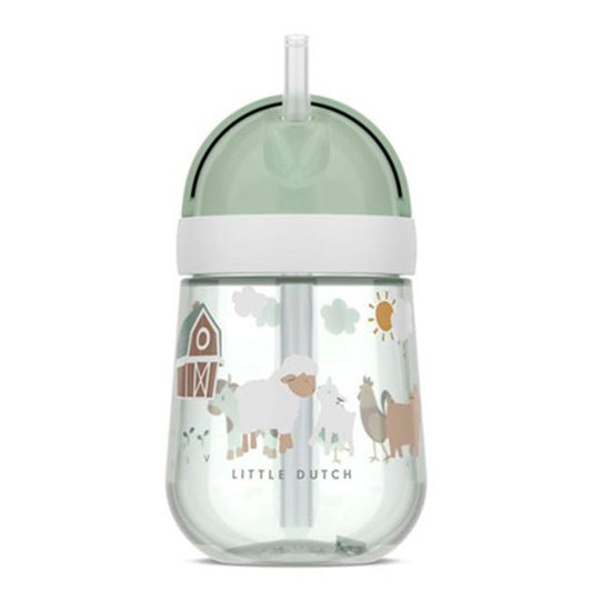 Vaso Con Pajita Mio 300 Ml Pequeña Granja Little Dutch